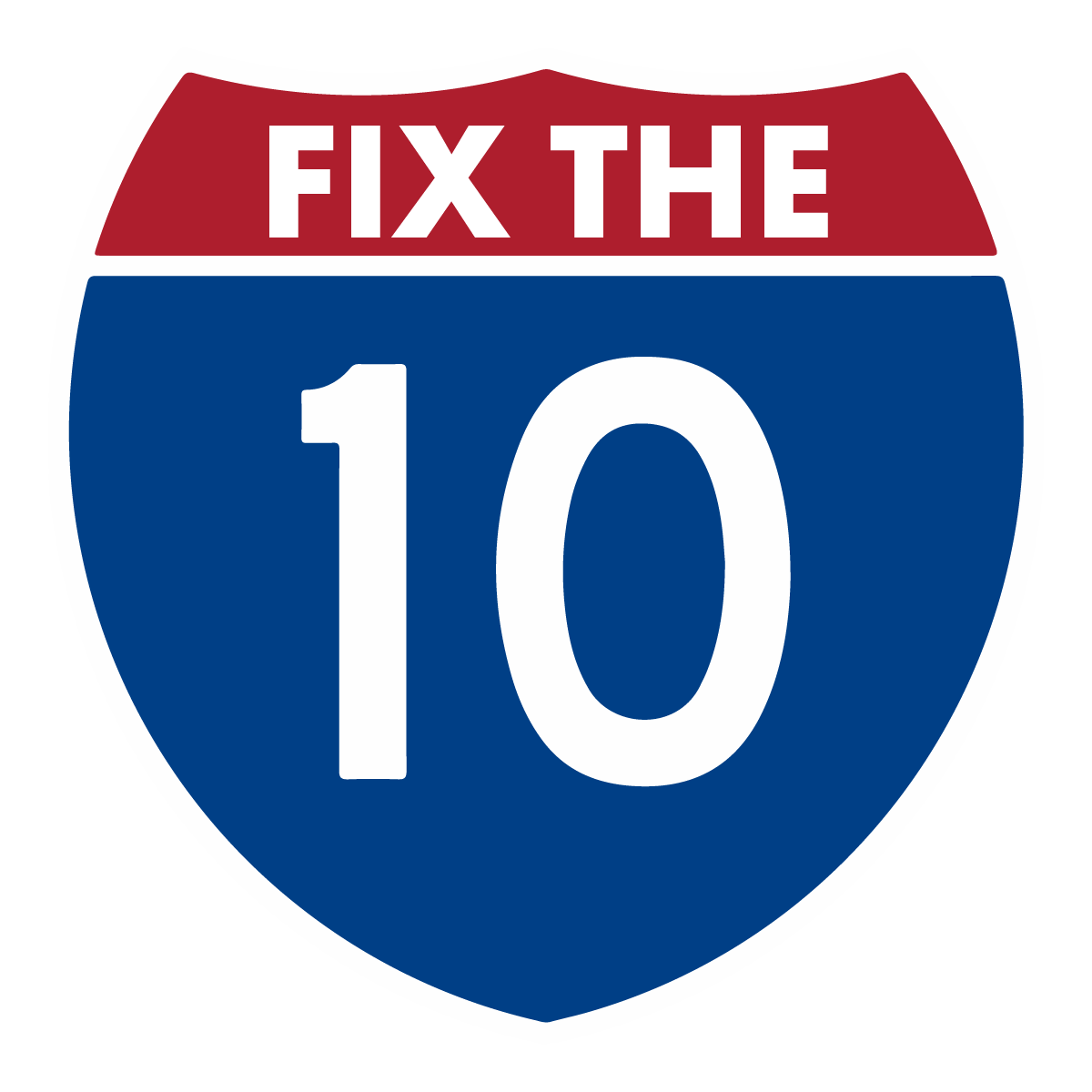 Fix the 10 Logo: ongoing efforts to fix the 10 Freeway in Los Angeles after a massive fire closed a portion of the freeway